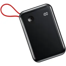 УМБ Baseus Mini S 10000mAh 15W 3A з технологією QC3.0 + PD3.0 і iP кабелем Чорний