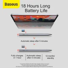 Стилус для iPad Baseus Square Line Capacitive Stylus 18 часов Серый
