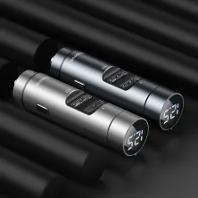 FM-трансмиттер Baseus Energy Column 2в1 MP3 Car Charger Bluetooth 5.0 2USB (3.1A) 15W Серебристый