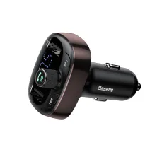 Автомобільний зарядний пристрій Baseus T-Typed MP3 Car Charger S-09 2USB 3.4A Коричневий