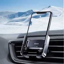 Автотримач для телефону Baseus Mini Electric Car в повітропровід автоматичний Чорний