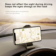 Автотримач для телефону Baseus Mouth Car на приладову панель Чорний