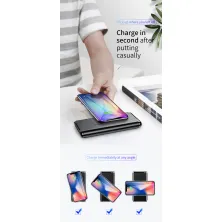 УМБ Baseus PowerBank 10000mAh 15W QC3.0 PD з Бездротовий зарядкою Qi 5W Чорний