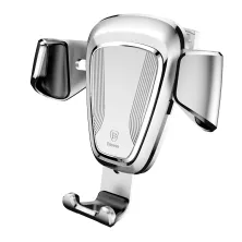 Автодержатель для телефона Baseus Gravity Car Mount в воздуховод Серебристый
