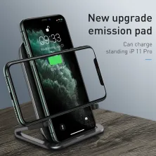 Бездротовий зарядний пристрій Baseus Rib Horizontal and Vertical з технологією Qi 15W MAX Чорний