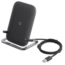 Бездротовий зарядний пристрій Baseus Rib Horizontal and Vertical з технологією Qi 15W MAX Чорний