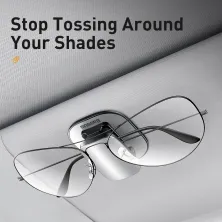 Автодержатель для очков Baseus Platinum Eyewear Clip на торпедо Серебристый