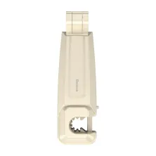 Автотримач для телефону на підголівник Baseus Backseat Vehicle 2в1 + гак-вішалка Бежевий