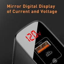 Мережевий зарядний пристрій Baseus Mirror Lake PPS QC3.0+PD3.0 18W USB+Type-C 3A Чорний