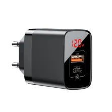 Мережевий зарядний пристрій Baseus Mirror Lake PPS QC3.0+PD3.0 18W USB+Type-C 3A Чорний