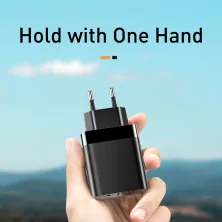 Мережевий зарядний пристрій Baseus Mirror Lake PPS QC3.0+PD3.0 18W USB+Type-C 3A Чорний