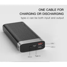 УМБ Baseus Parallel 20000mAh 18W з технологією QC3.0 + PD Чорний