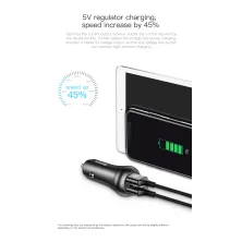 Автомобільний зарядний пристрій Baseus Gentry QC 3.0 25W 2USB 3A Чорний (CCALL-GC01)