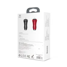 Автомобільний зарядний пристрій Baseus Gentry QC 3.0 25W 2USB 3A Чорний (CCALL-GC01)