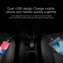 Автомобільний зарядний пристрій Baseus Gentry QC 3.0 25W 2USB 3A Чорний (CCALL-GC01)