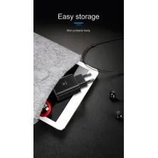 Мережевий зарядний пристрій Baseus Mirror Travel Digital Display 3USB 3.4A Чорний