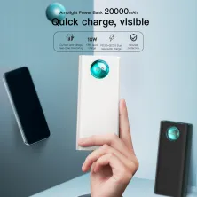 УМБ Baseus Amblight 20000mAh 18W з технологією QC3.0 + PD3.0 Білий