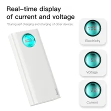 УМБ Baseus Amblight 20000mAh 18W з технологією QC3.0 + PD3.0 Білий