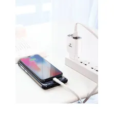 Мережевий зарядний пристрій Baseus Mirror Travel Digital Display 3USB 3.4A Білий