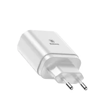 Мережевий зарядний пристрій Baseus Mirror Travel Digital Display 3USB 3.4A Білий