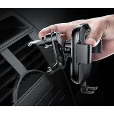 Беспроводное автомобильное зарядное устройство Baseus Smart Vehicle Bracket с технологией Qi 10W Черное