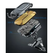 Беспроводное автомобильное зарядное устройство Baseus Smart Vehicle Bracket с технологией Qi 10W Черное