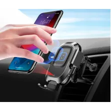 Беспроводное автомобильное зарядное устройство Baseus Smart Vehicle Bracket с технологией Qi 10W Черное