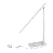 Настільна лампа Baseus LED 3in1 з бездротовою зарядкою з технологією Qi 10W MAX та USB Білий