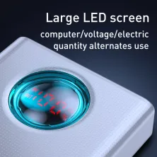 УМБ Baseus Amblight 30000mAh 65W 6A з технологією QC3.0 + PD3.0 + кабель Baseus Xiaobai series Type-C to Type-C 100W 20V/5A 1м Білий