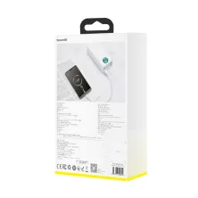 УМБ Baseus Amblight 30000mAh 65W 6A з технологією QC3.0 + PD3.0 + кабель Baseus Xiaobai series Type-C to Type-C 100W 20V/5A 1м Білий