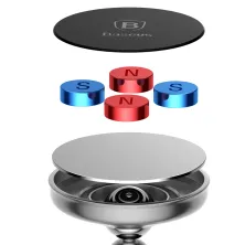 Автодержатель для телефона магнитный Baseus Bullet Magnetic на торпедо Серебристый