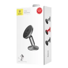 Автодержатель для телефона магнитный Baseus Bullet Magnetic на торпедо Серебристый