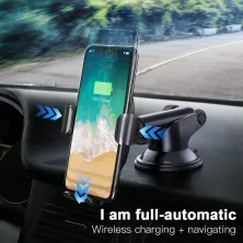 Беспроводное автомобильное зарядное устройство Baseus Gravity Sucker с технологией Qi 10W Черный