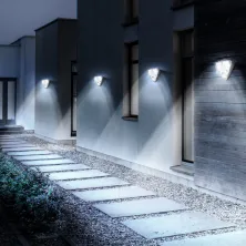 Світильник фасадний Baseus Solar Energy 1.2Вт 120Lm на сонячній батареї 1200mAh з датчиком руху Набір 4 шт Білий