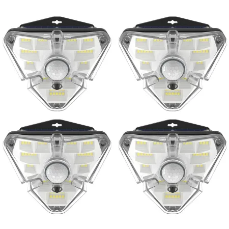 Світильник фасадний Baseus Solar Energy 1.2Вт 120Lm на сонячній батареї 1200mAh з датчиком руху Набір 4 шт Білий