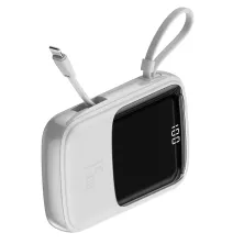 УМБ Baseus Q Pow 10000mAh 15W 3A з технологією QC3.0 + PD3.0 і iP кабелем Білий