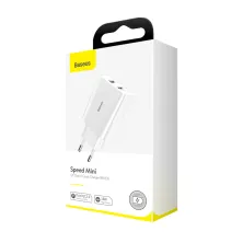 Сетевое зарядное устройство Baseus Speed Mini QC Dual U QC3.0 18W 2USB 3A Белый