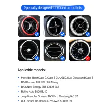 Автодержатель для телефона Baseus Future Gravity Vehicle в круглый воздуховод Серебристый