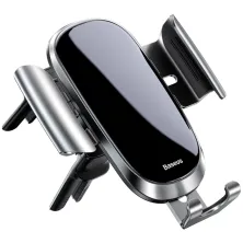 Автодержатель для телефона Baseus Future Gravity Vehicle в круглый воздуховод Серебристый
