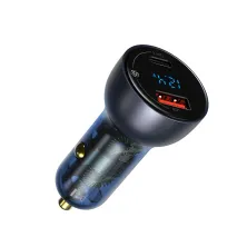Автомобільний зарядний пристрій Baseus Particular Digital QC 4.0 + PD3.0 PPS 65W USB + Type-C 5A + Кабель Type-C to Type-C 100W 20V/5A 1м Чорний