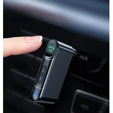 Bluetooth AUX аудиоадаптер Baseus AUX MP3 WAV авто адаптер ресивер магнитолы Черный