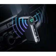Bluetooth AUX аудиоадаптер Baseus AUX MP3 WAV авто адаптер ресивер магнитолы Черный