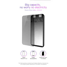 УМБ Baseus Full Screen 2in1 Bracket 8000mAh 2A з Бездротовий зарядкою Qi 5W Чорний