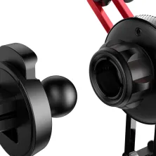 Автотримач для телефону Baseus YY ehicle в повітропровід із зарядним кабелем Lightning 2A 1м Червоний