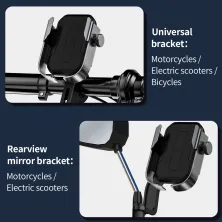Мото-вело тримач для смартфона Baseus Armor Motorcycle Holder Чорний