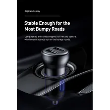 AUX/FM-трансмітер Baseus S-16 MP3 VAW авто адаптер ресивер магнітоли 2USB 3.1A Чорний