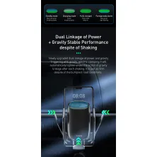 Бездротовий зарядний пристрій Baseus Milky Way Electric Holder з технологією Qi 15W Чорний