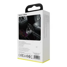 Автомобільний зарядний пристрій Baseus Digital Display QC 4.0 + PD3.0 PPS 45W USB + Type-C 5A Сріблястий