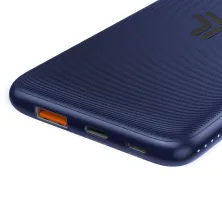 УМБ Baseus S10 1in2 Bracket 10000mAh 18W QC3.0 PD з Бездротовий зарядкою Qi 10W Синій