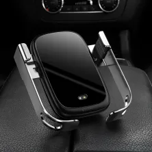 Бездротовий зарядний пристрій Baseus Rock-solid Electric Holder з технологією Qi 10W Сріблястий
